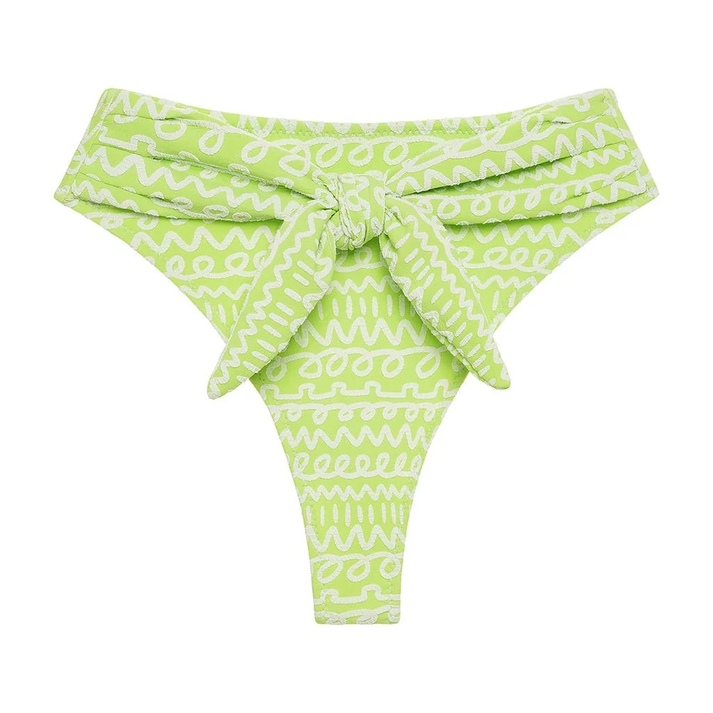 MONTCE Paula tie up bikini bottom - lime icing (S). NEVER WORN. $98 MKT